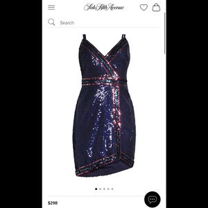 Navy sequin BCBGMAXAZRIA dress